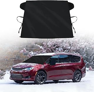 Large All Weather Windshield Cover for Ice and Snow for Chrysler Pacifica Minivan 2017-2024 2025 2026 Windshield Cover, Front Window 2-Layers Frost Cover with Mirror Covers Car Accessories