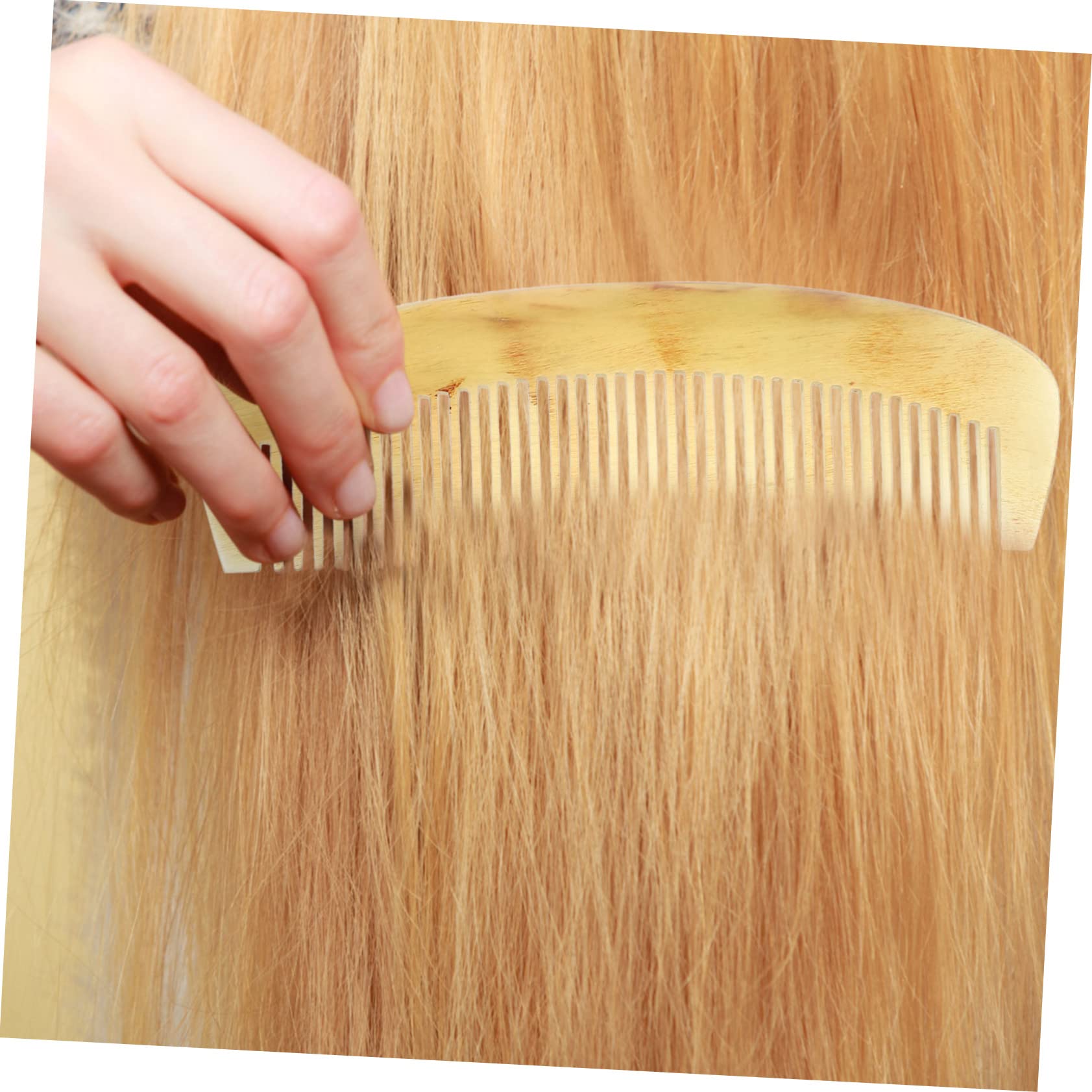 Peine De Cuerno Antiestático Natural Para Mujeres Peine De Cuerno Portátil Para Alisar El Cabello y Prevenir Caída Baño o Dormitorio