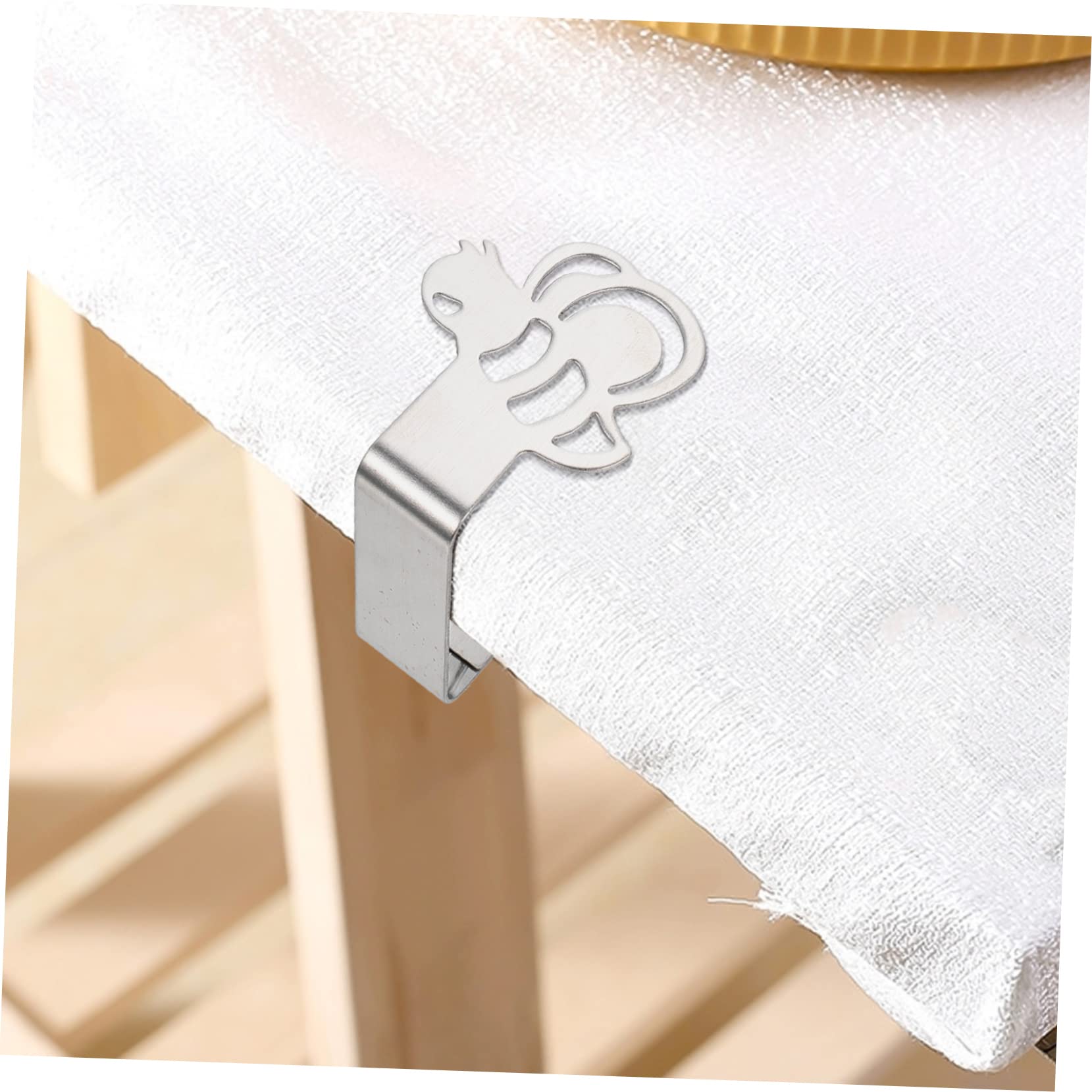 NUOBESTY 3 Set Fermaglio per Tovaglia in Acciaio Inossidabile Supporto per Tovaglia per Esterni Graziosi Fermagli per Tovaglia Tidy Bee Morsetti per Tovaglia Morsetti per 4 Pezzi * 3