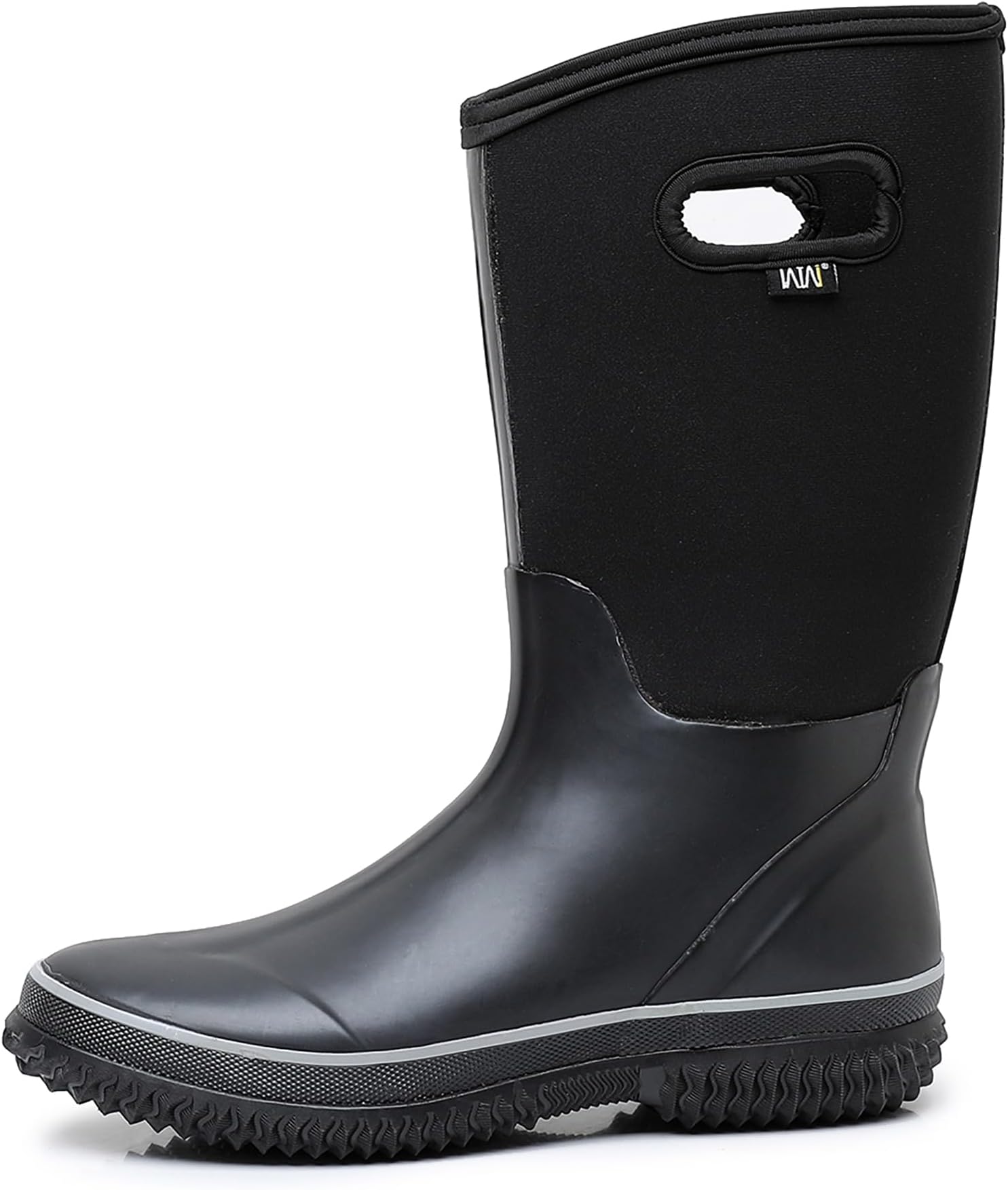 Rubber Rain Boots for Men Multi-Season Mid Waterproof Insulated Neoprene Rubber Outdoor Hunting Boots