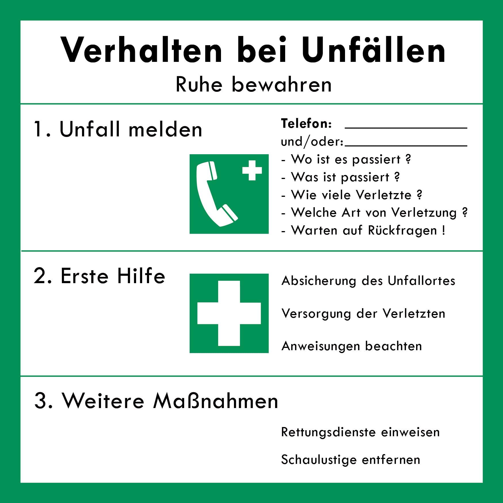 Erste-Hilfe-Koffer aktuelle DIN 13157 für Betriebe + Aushang/Aufkleber + Verbandbuch