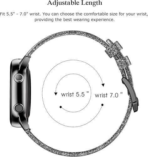 Vista 25 de Correa de piel compatible con Samsung Galaxy Watch 3 de 41 mm / Galaxy Watch Active de 40 mm / Active 2 44mm / Galaxy Watch de 42 mm, 20 mm de piel