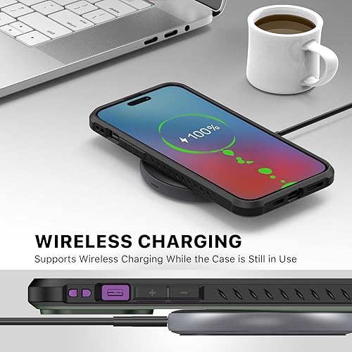 Miniatura 5 de MyBat Pro Beyonder Series - Funda para iPhone 14 Pro Max con soporte y protector de pantalla (6.7 pulgadas), protección de grado militar, delgada,