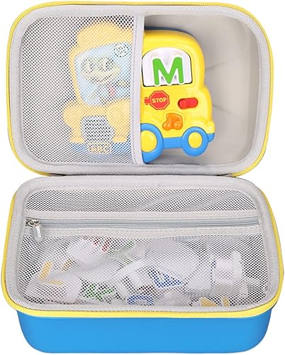 Aproca Estuche de viaje rígido para nevera Leapfrog Phonics juego de letras magnéticas (cremallera azul-amarilla)