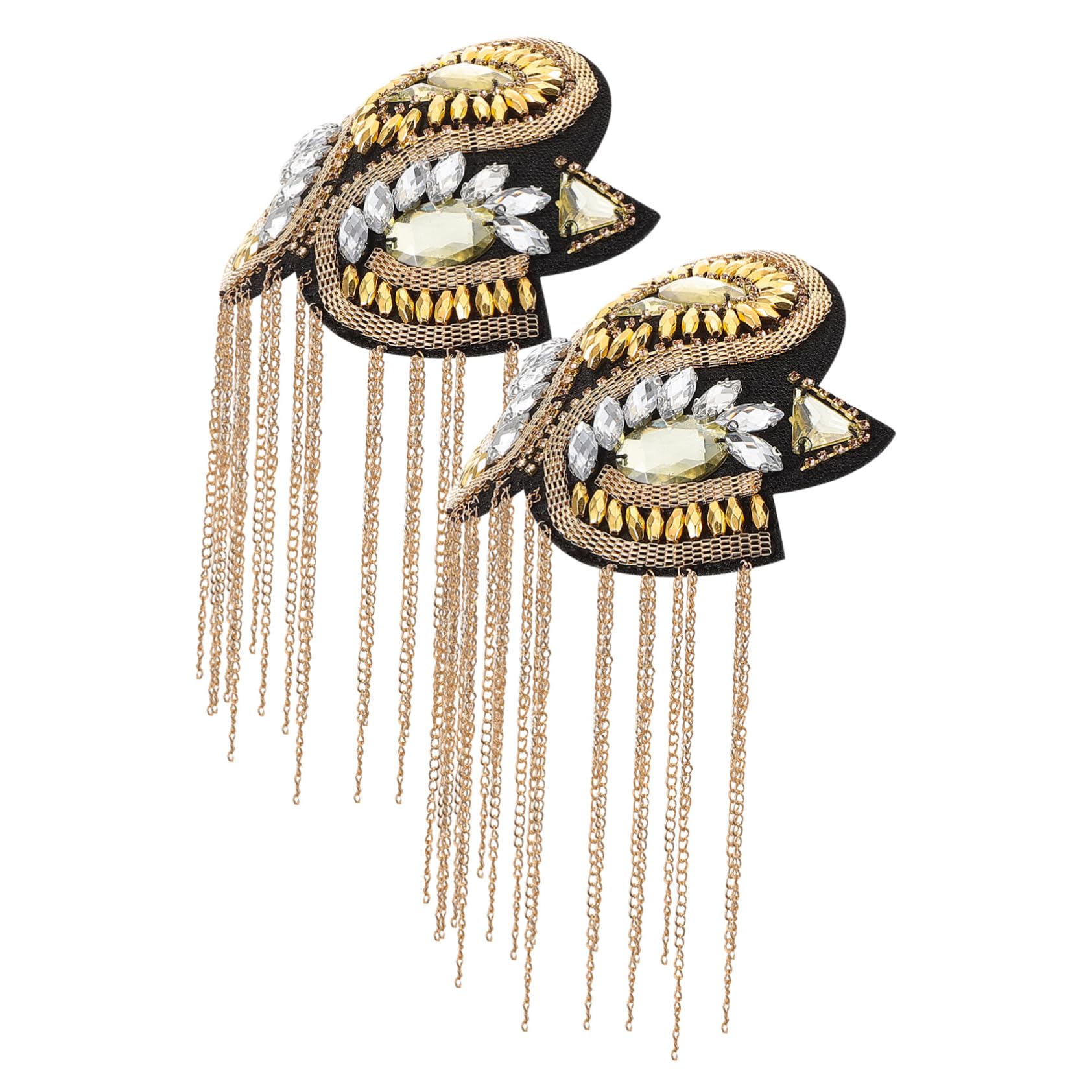 Charreteras con flecos dorados para lucir en trajes de gala y fiestas temáticas de moda