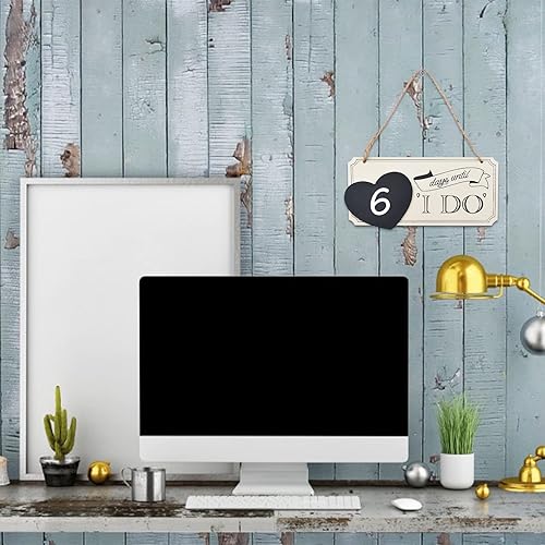 Miniatura 4 de Regalo de cuenta regresiva de boda, 1 pieza de cuenta regresiva personalizada de días hasta la boda con letrero de pizarra de corazón, regalos