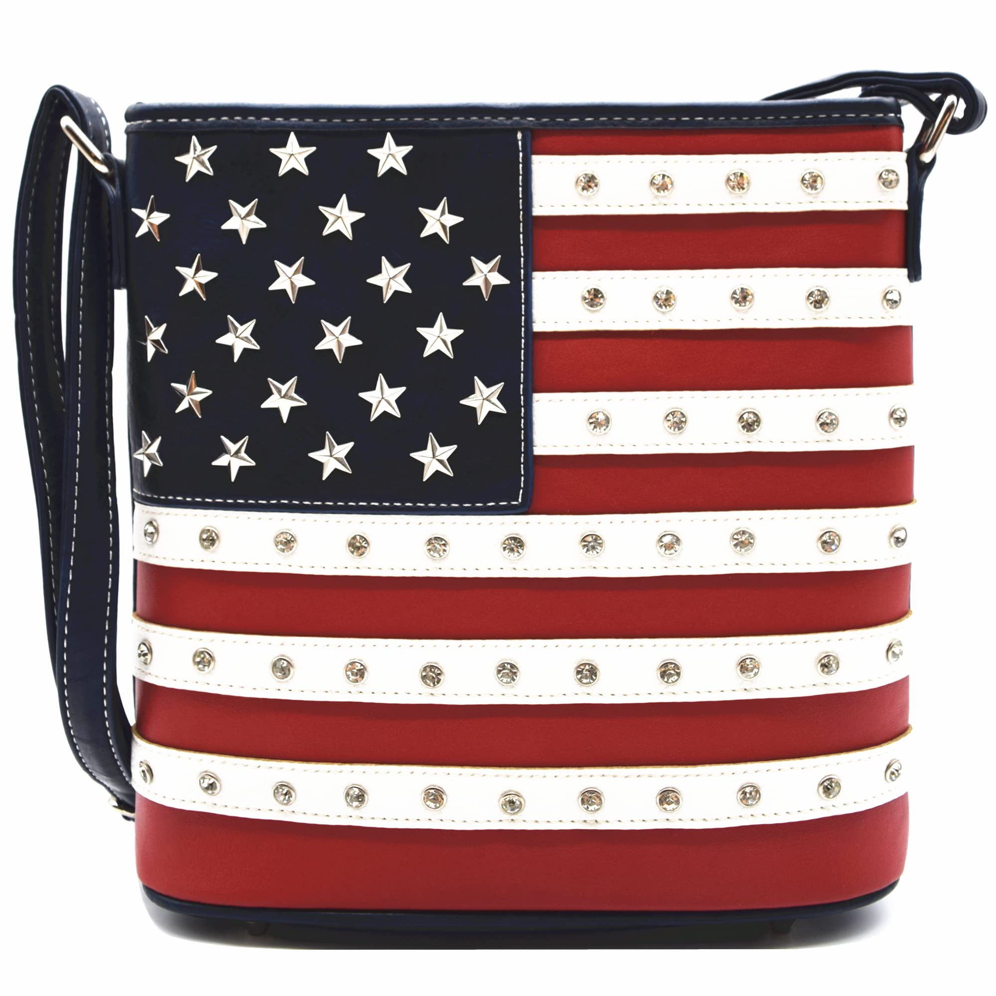 Western Trendy American Flag Crossbody Purse
