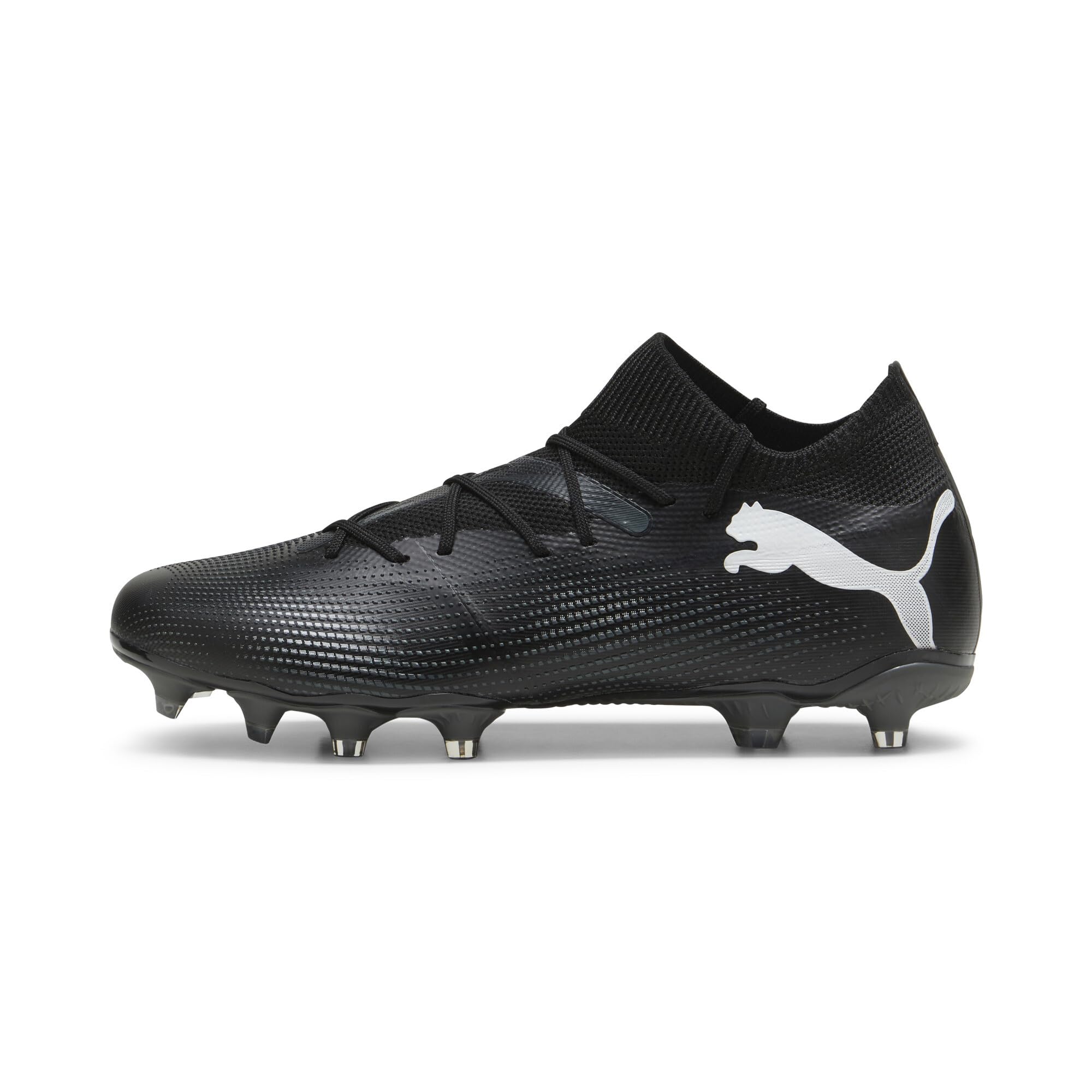 Puma Men Future 7 Match Fg/Ag Soccer Shoes, Puma Black-Puma White, 8.5 UK