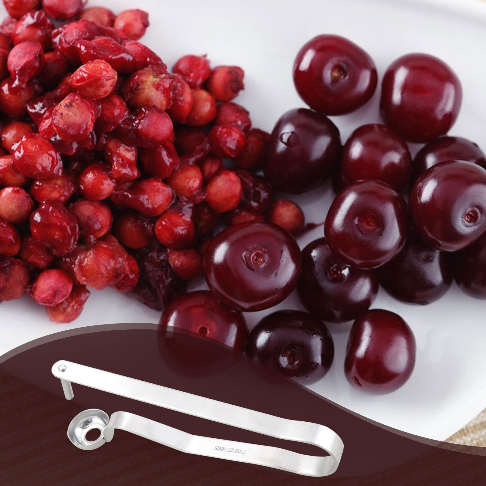 Snocciolatore Per Ciliegie E Olive - Rimuovi Noccioli Con Facilità, In Acciaio Inox E Plastica ABS - Foto 4