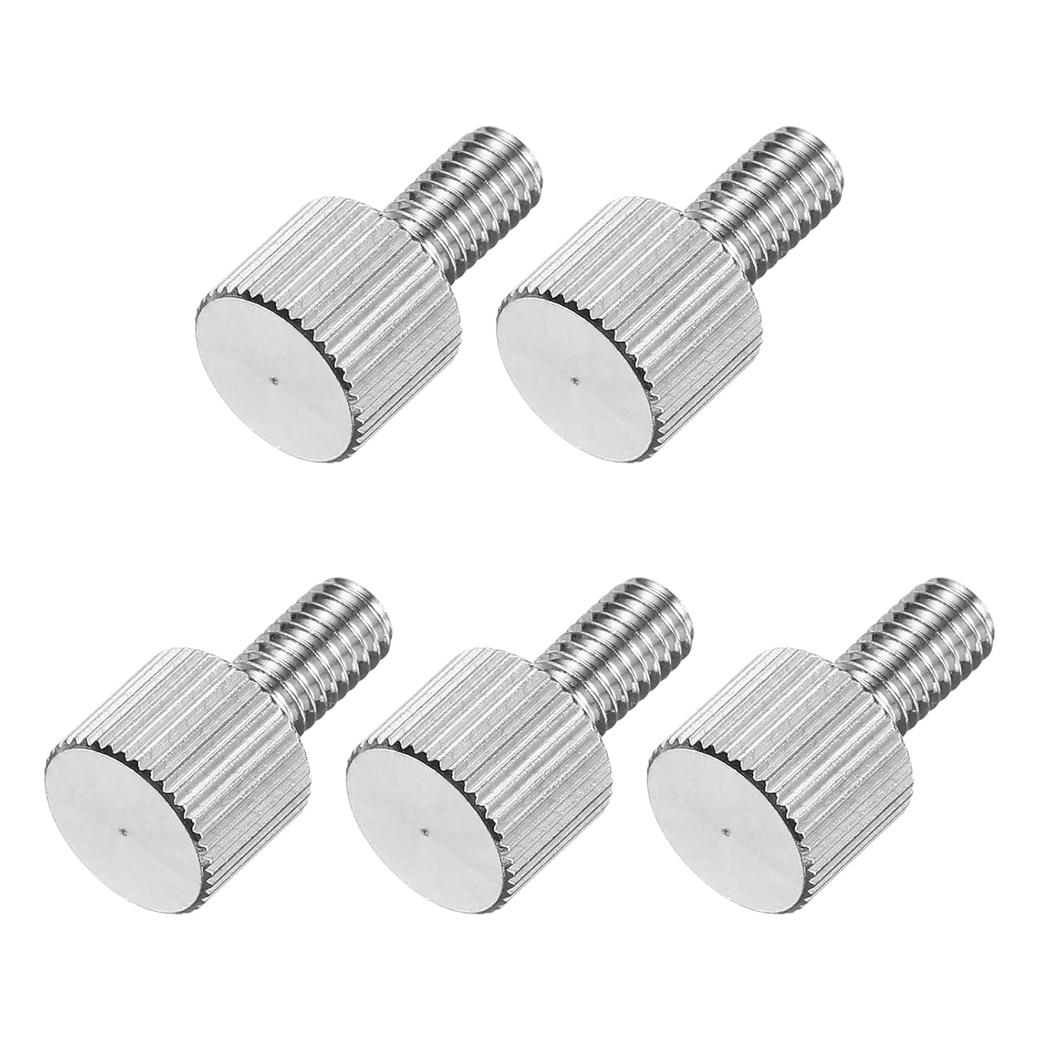 Generic 5 Pcs M5 x 10mm Knurled Thumb Screws, 304 Stainless Steel Flat Head Knurled Fully Threaded Thumbscrew Bolts Fasteners for Home, Electronic, Machine