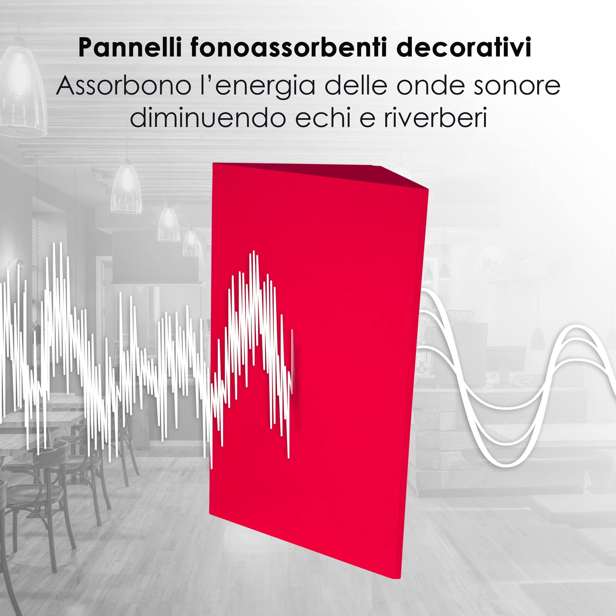Keyhelm - BassTraps Fonoassorbente Flat Panel Angolare | Made in Italy | Pannello per Correzione Acustica, Altezza 90cm (casual 05 Bianco)