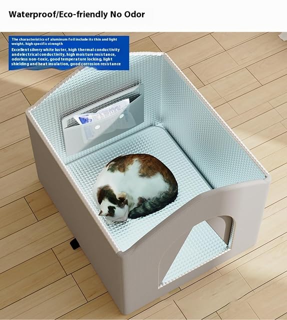 Foto 4 de 8 de Aiwdeyi Casa para Gato Hiverno, Nicho para Exterior Aislado Hiverno, Abrigo para con cabaña