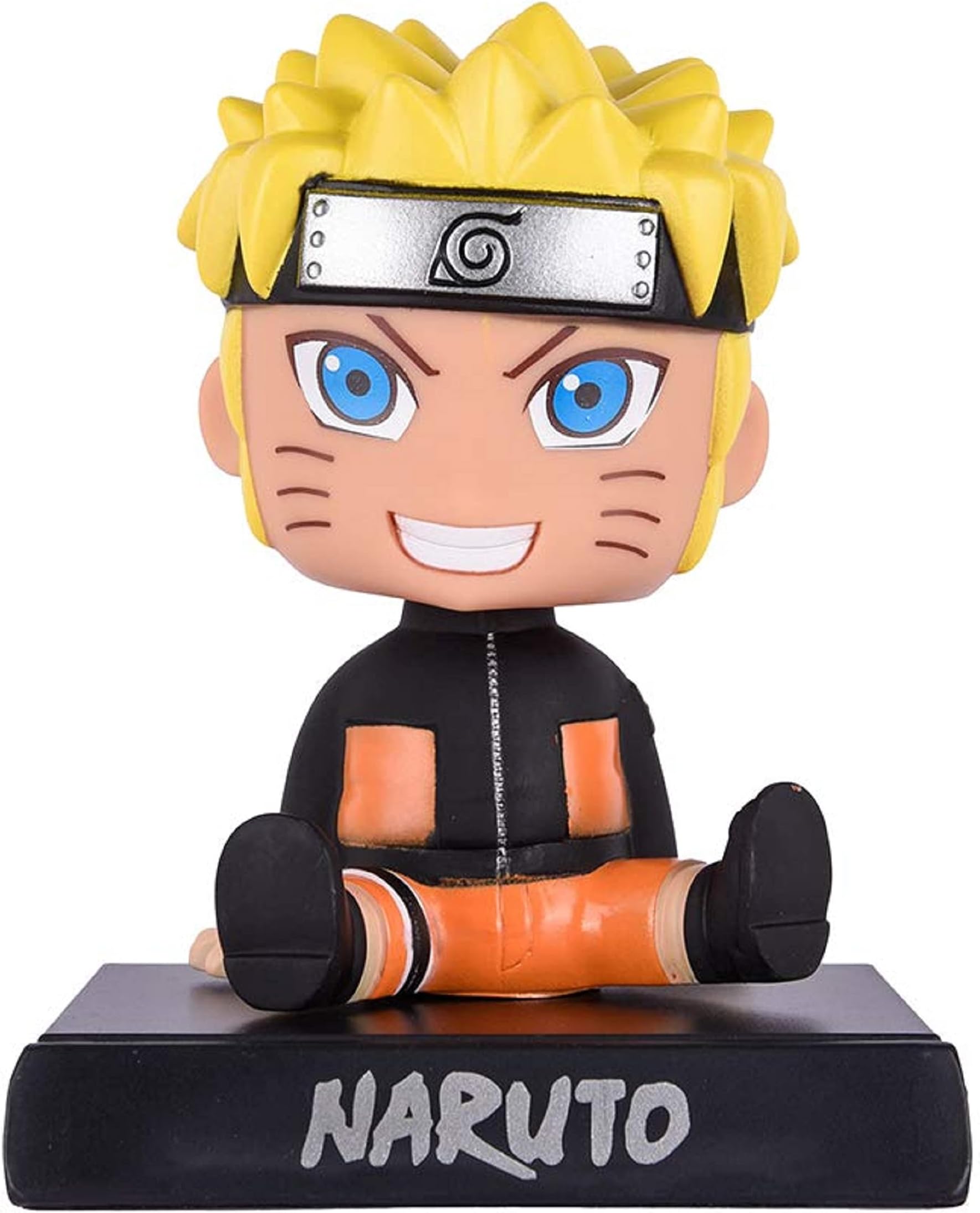 AUGEN Super Hero Naruto Action Figure Limited Edition Japanese Anime Bobblehead with Mobile Holder for Car Dashboard, Office Desk & Study Table (Pack of 1)