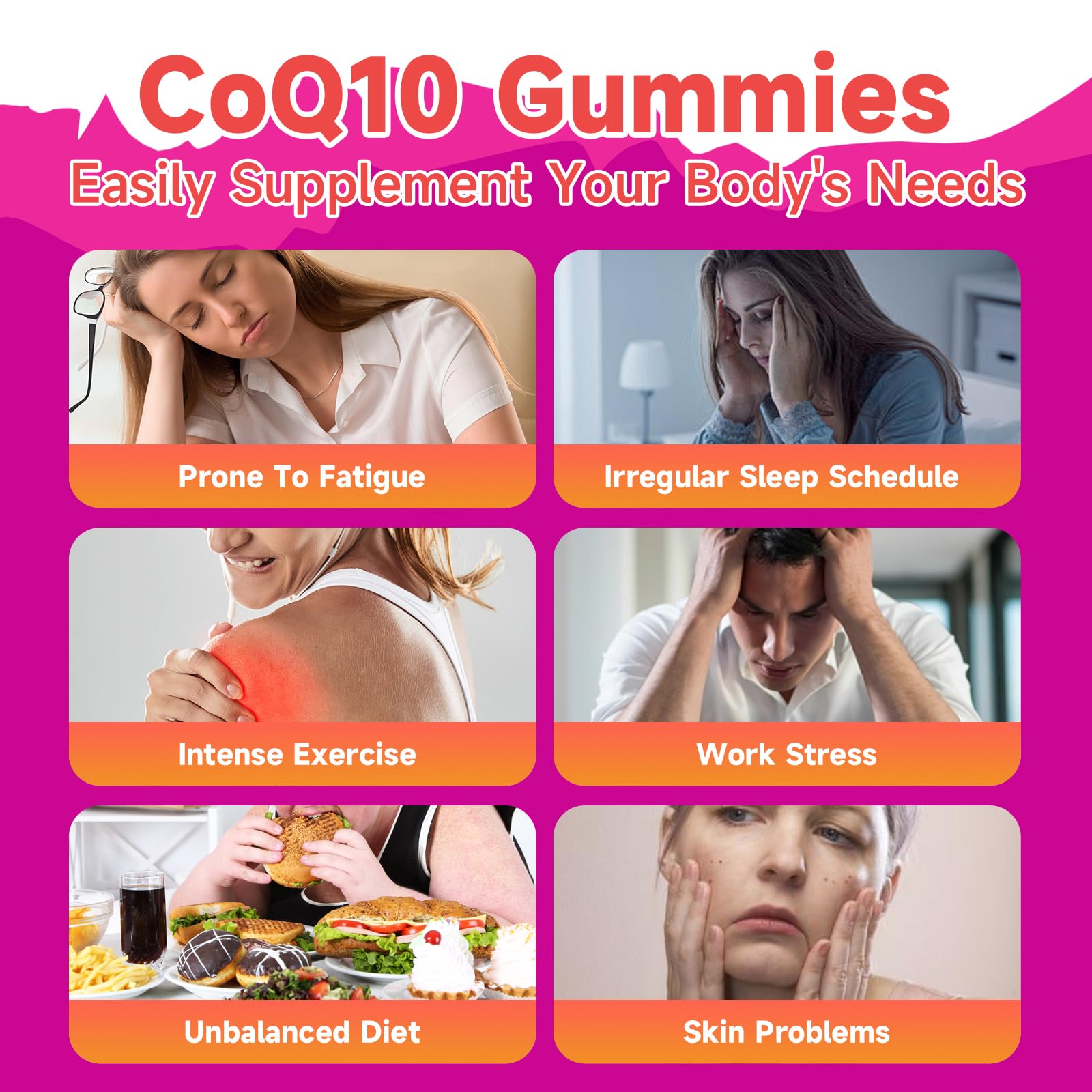 Sugar-Free CoQ10 Gummies 250mg, Plus Omega-3, Vitamin B3 & Zinc, Magnesium - High Absorption Coenzyme Q10 Supplements for Heart Health, Cellular Energy, & Antioxidant Support, 60 Count — Amazon image 3