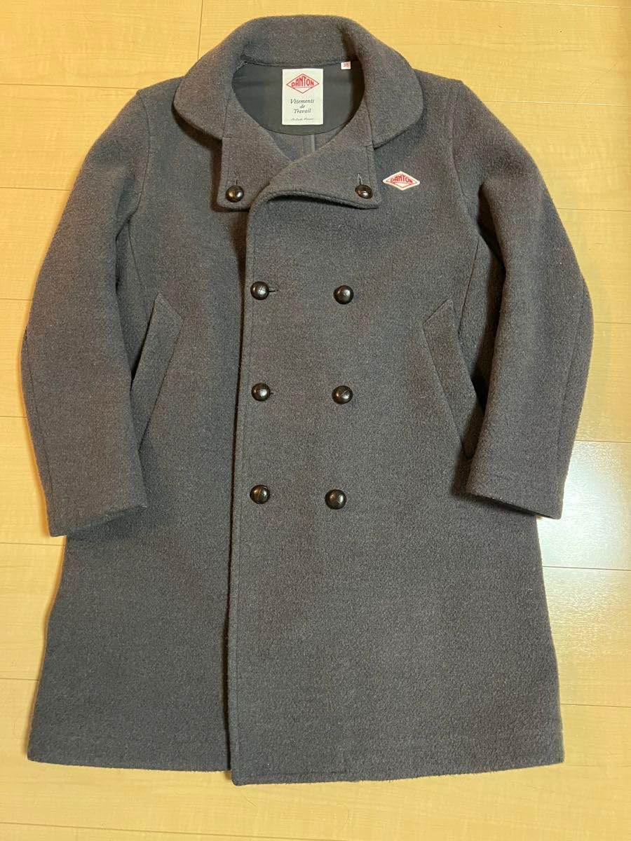 【値引きします】DANTON ウールモッサコート チャコールグレー 38 Danton✴︎ダントン✴︎ウールモッサコート