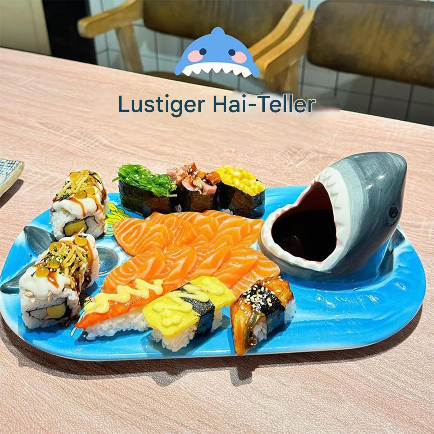 Assiette Sushi Requin Vaisselle Résistante Aux Hautes Températures | Assiettes À Dessert Requin Pour Dumplings Fruits Fêtes Maison Restaurant