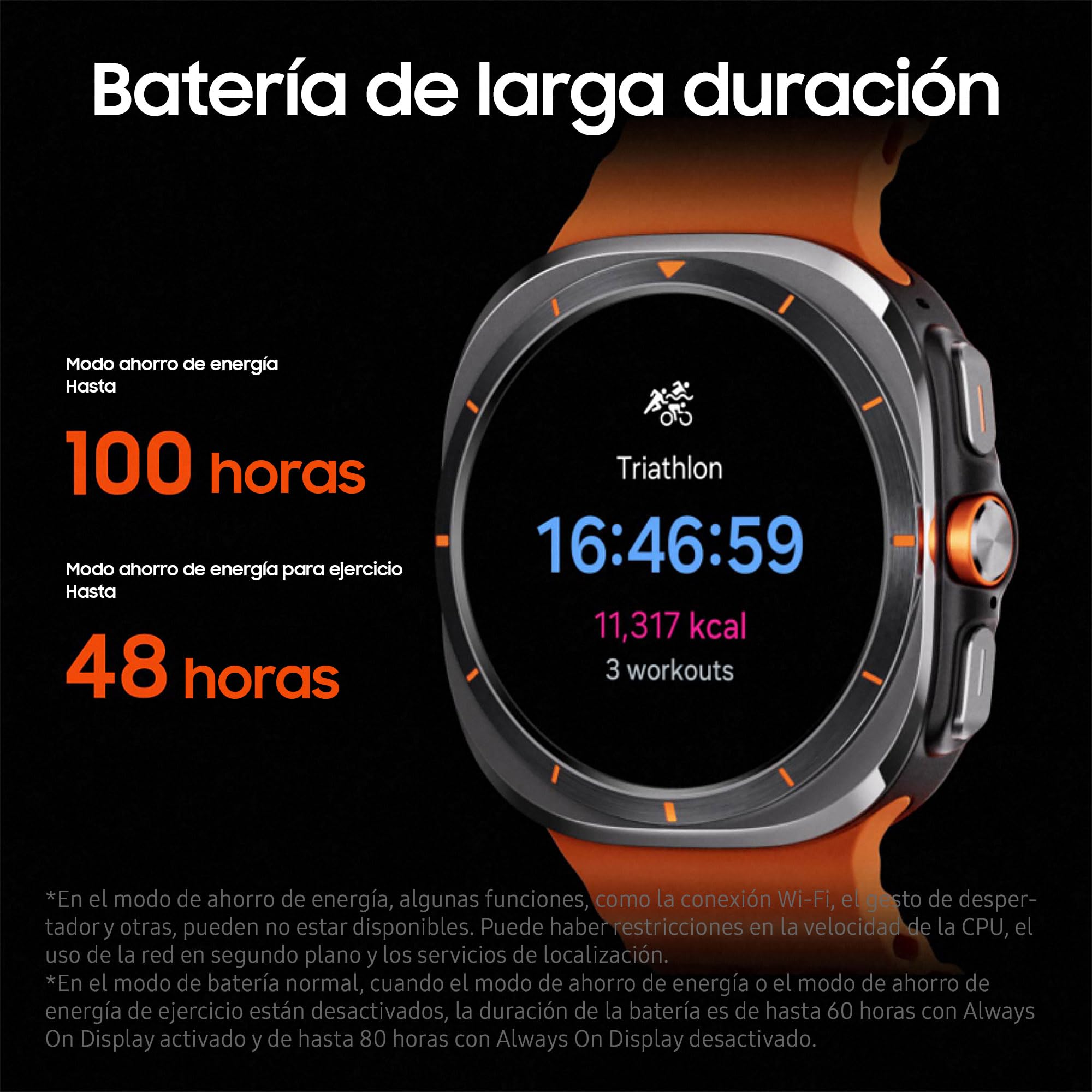 Samsung Galaxy Watch Ultra LTE 47mm + Cargador - Smartwatch, Control de Salud, Seguimiento Deportivo, naranja (Versión Española)