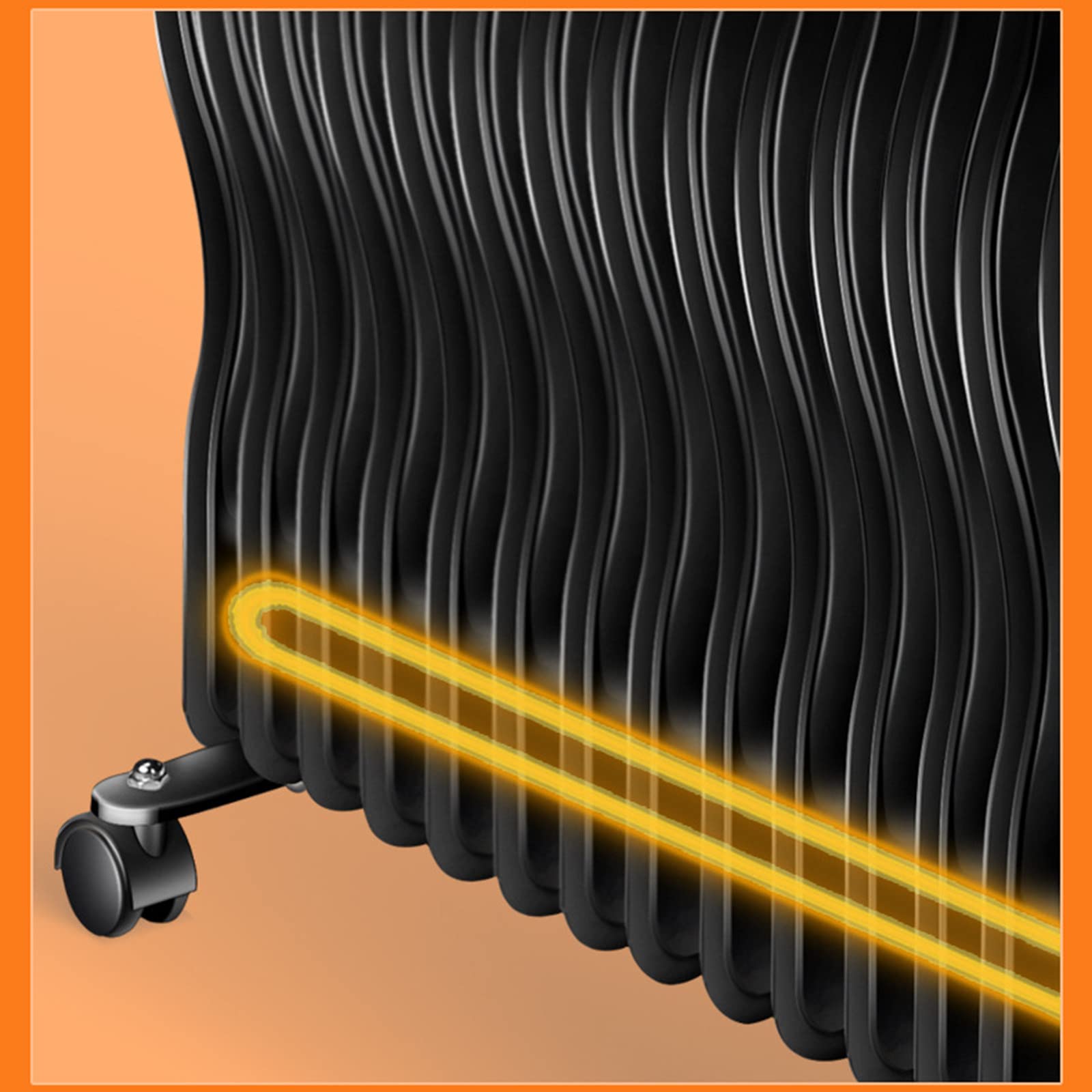 Amazon | オイルヒーター、サーモスタット付き2000Wオイル充填