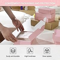 Vista 8 de Cajas de envío pequeñas de 6 x 4 x 2 pulgadas, cajas de cartón rosa para embalaje, cajas de correo corrugado para pequeñas empresas (paquete de 20)