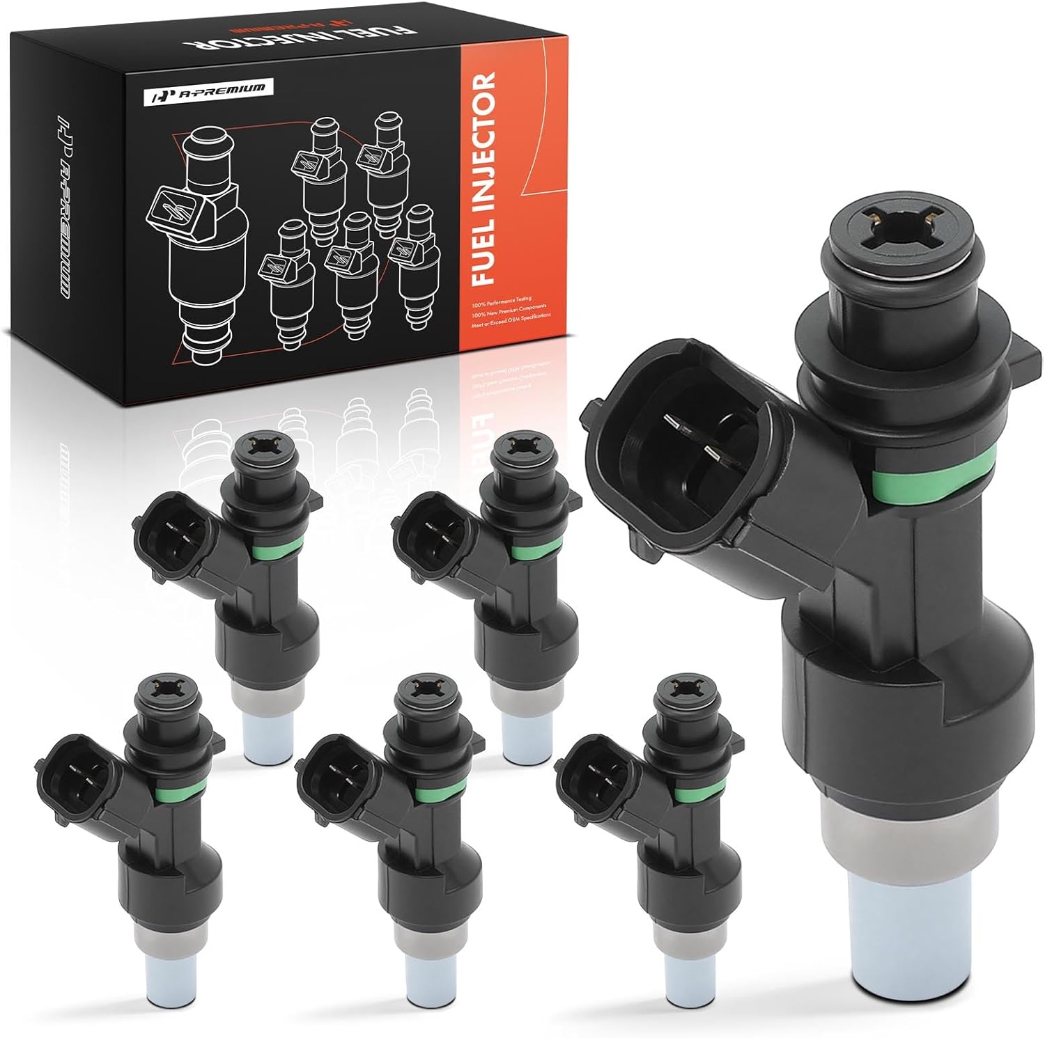 A-Premium Fuel Injectors Set of 6 Compatible with Suzuki Grand Vitara 2006 2007 2008, 2.7L, Replace# 1571066J00