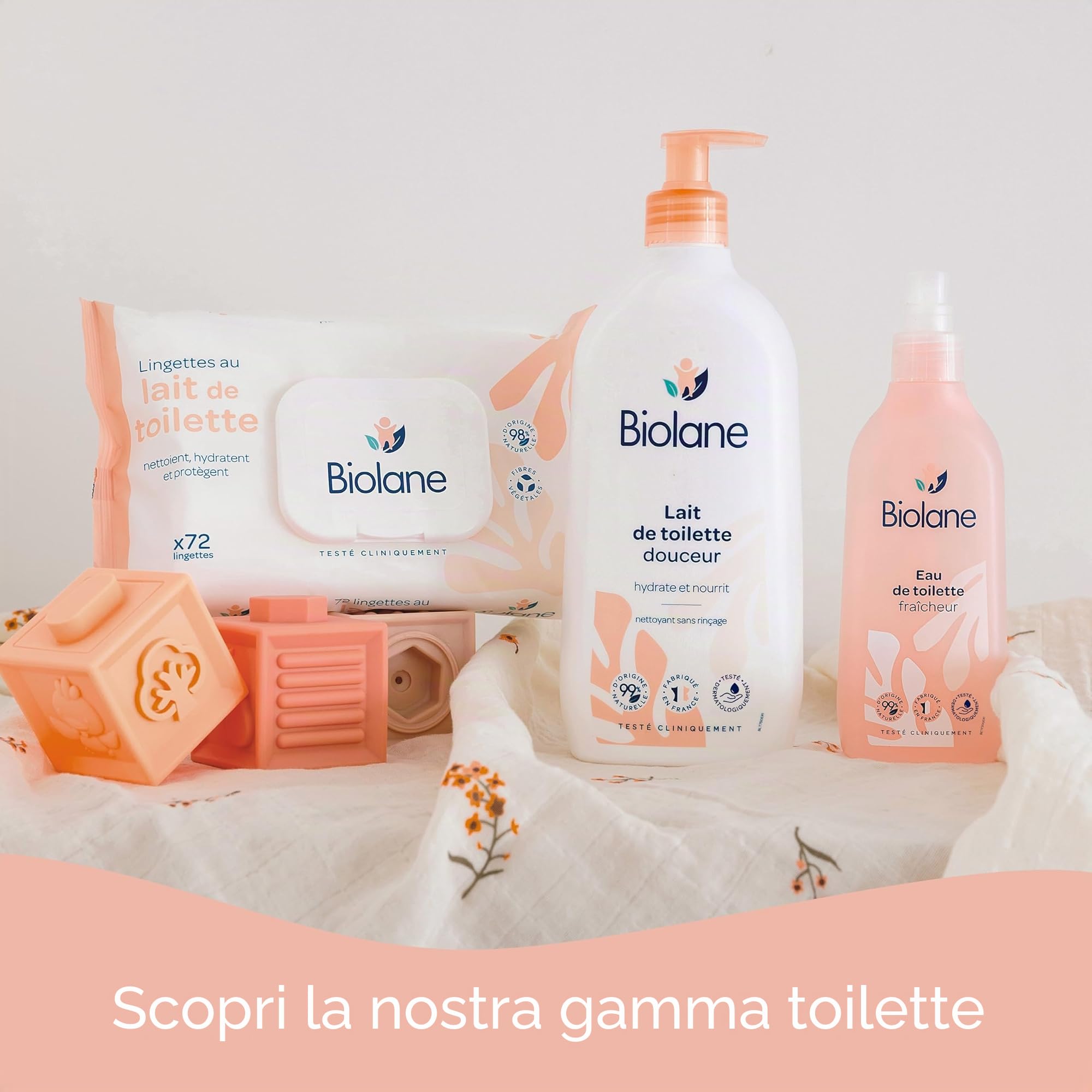 BIOLANE - Eau de toilette bebe Frescheur -Parfum Bébé après la toilette- NUOVA FORMULE - pour fille et Boç-200 ml-fabriqué in France