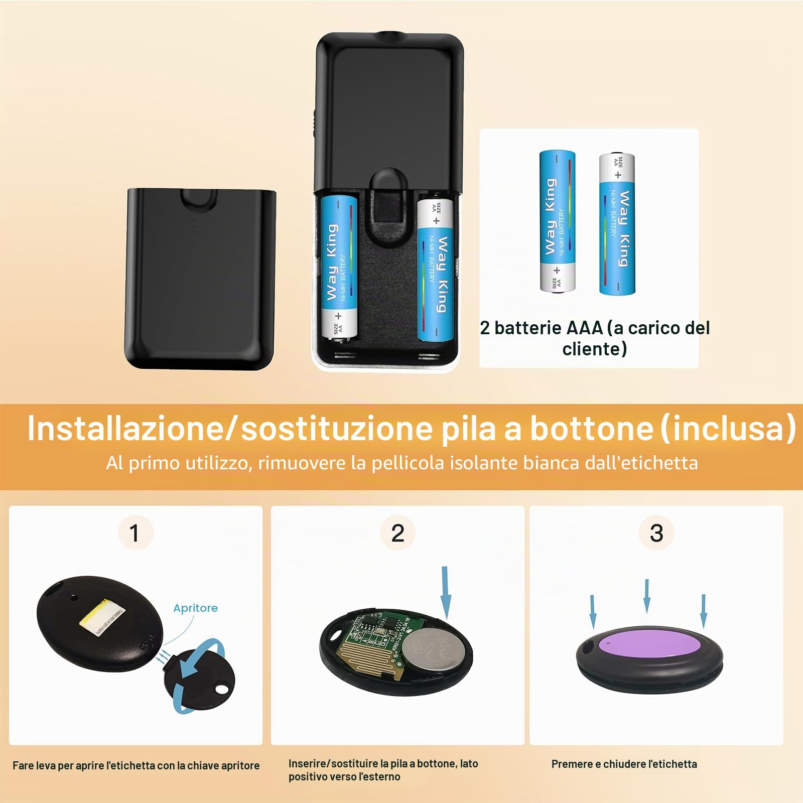 Localizzatore Chiavi, Trova Chiavi, Cerca Chiavi Sonoro, Trova/Localizzatore Oggetti, Ritrova Chiavi