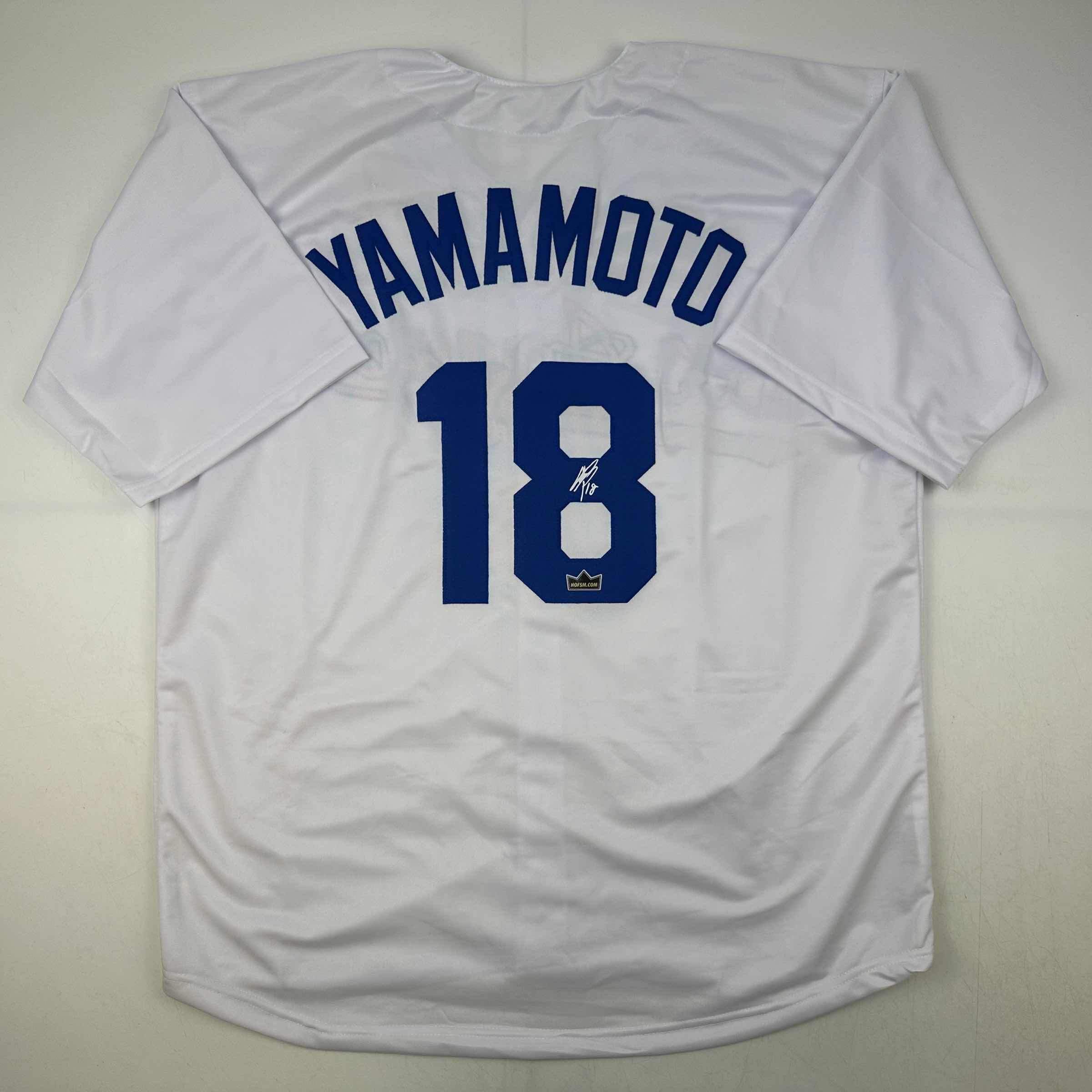 Facsimile Autographed Yoshinobu Yamamoto Los Angeles LA White