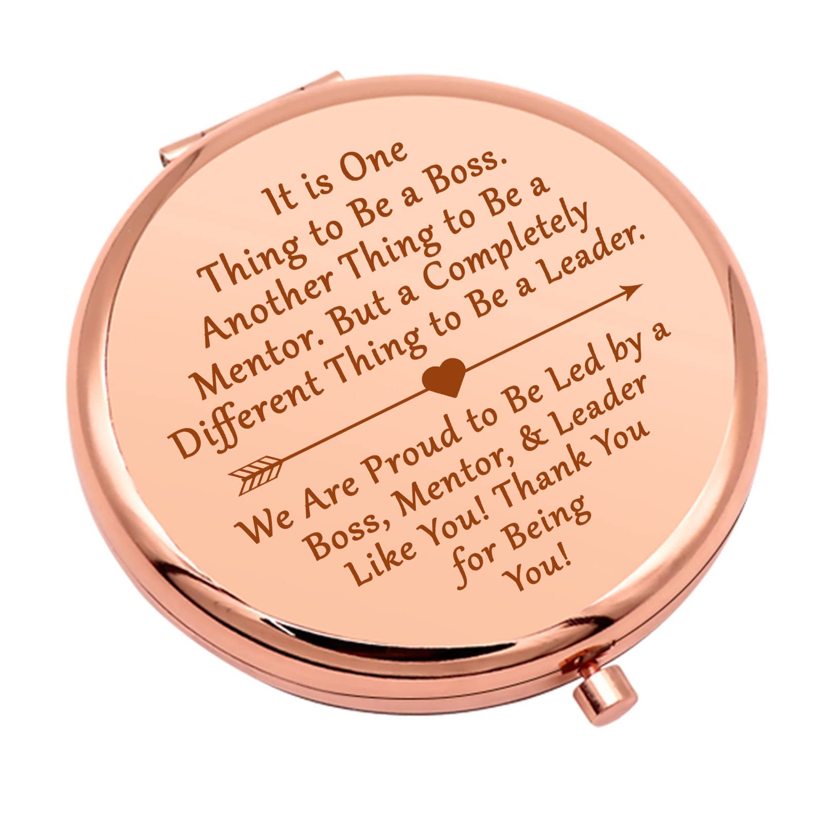 Boss Gifts for Women Going Away Gifts Appreciation Gift Compact Makeup Mirror for Leader Supervisor Thank You Boss Gift from Coworker Folding Makeup Mirror Birthday Retirement Gifts