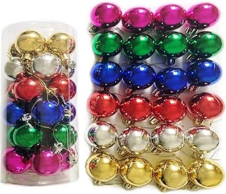 AllBeauty 24ct 40mm Christmas Balls Ornaments Essential Christmas Tree Decorations Shatterproof Indoor for The Home Holiday Party Decoration (4CM/6Colors, 24ct)