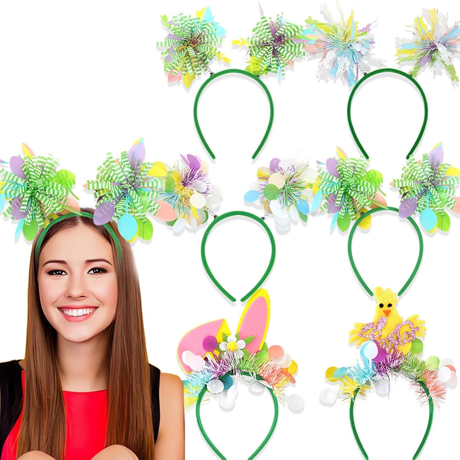 Hair Hoop Easter, – portable elegant compact portable Happy Day Hairband, Decoration Cartoon Spring Party, Festivals Weddings fo modern | Multipurpose Outdoor Indoor Utility