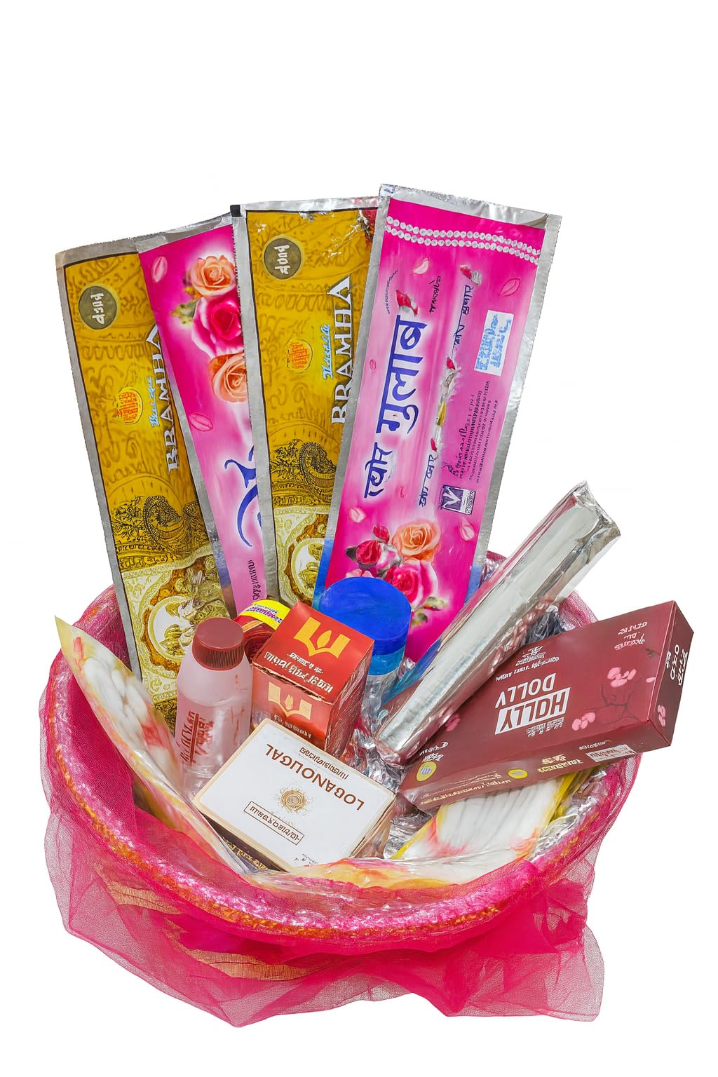 All in one Gift Pack Available for Festival Pooja,ex: Aggarbatti, Tilak,Kapoor, GANGAJAL, Long and GOL Cotton batti, kalava, Long dhoop Stick, Standing dhoop-image-44