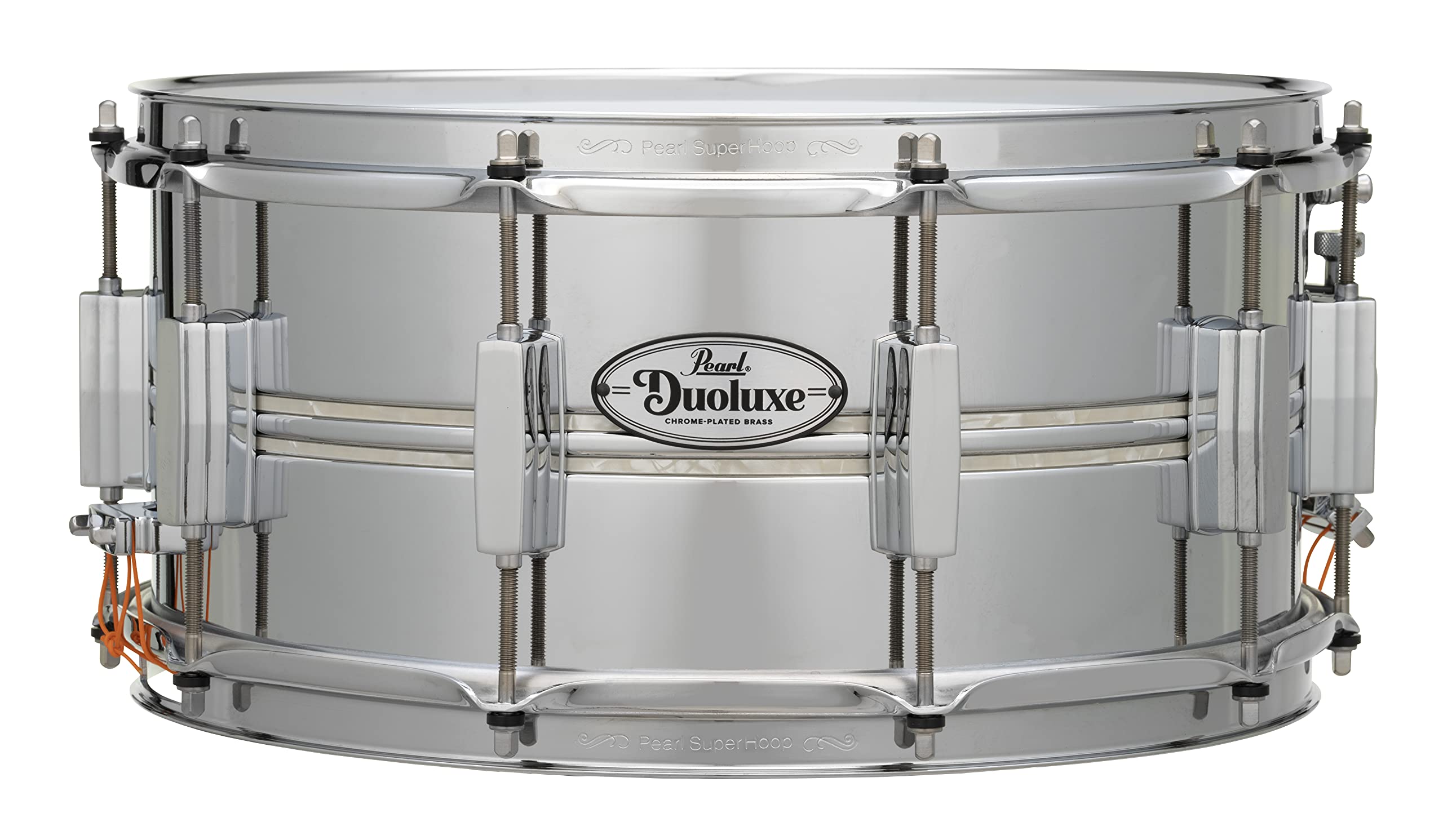 Buy Pearl DuoLuxe 14"x6.5" ChromeoverBrass Inlaid Snare Drum