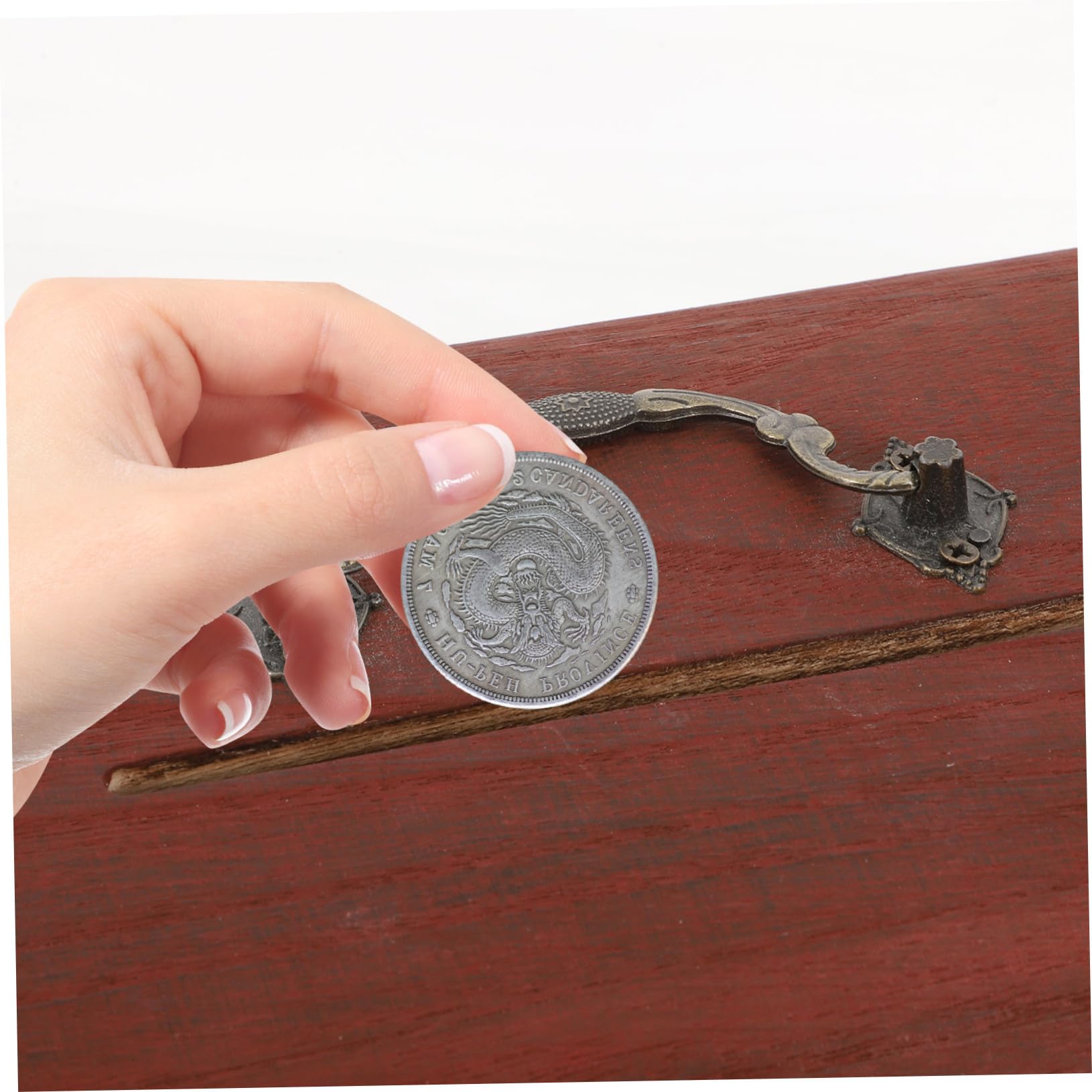 POPETPOP Cofre de Madera para Dinero Cofre de Madera para Objetos Contenedor de Dinero Vintage Caja para Guardar Monedas Hucha