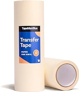 Transfer Tape for Vinyl, 12 inch x 100 feet, Paper with Layflat Adhesive. American-Made Application Tape for Craft Cutters and Sign Makers