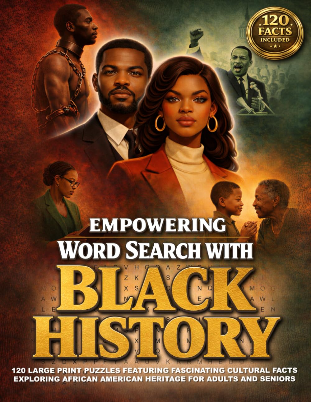 EMPOWERING WORD SEARCH WITH BLACK HISTORY: 120 Large Print Puzzles Featuring Fascinating Cultural Facts Exploring African American Heritage for Adults and Seniors (Black Legacy)