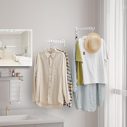 Miniatura 3 de JOOM Tendedero de ropa para ropa montado en la pared Tendedero para ropa Percha