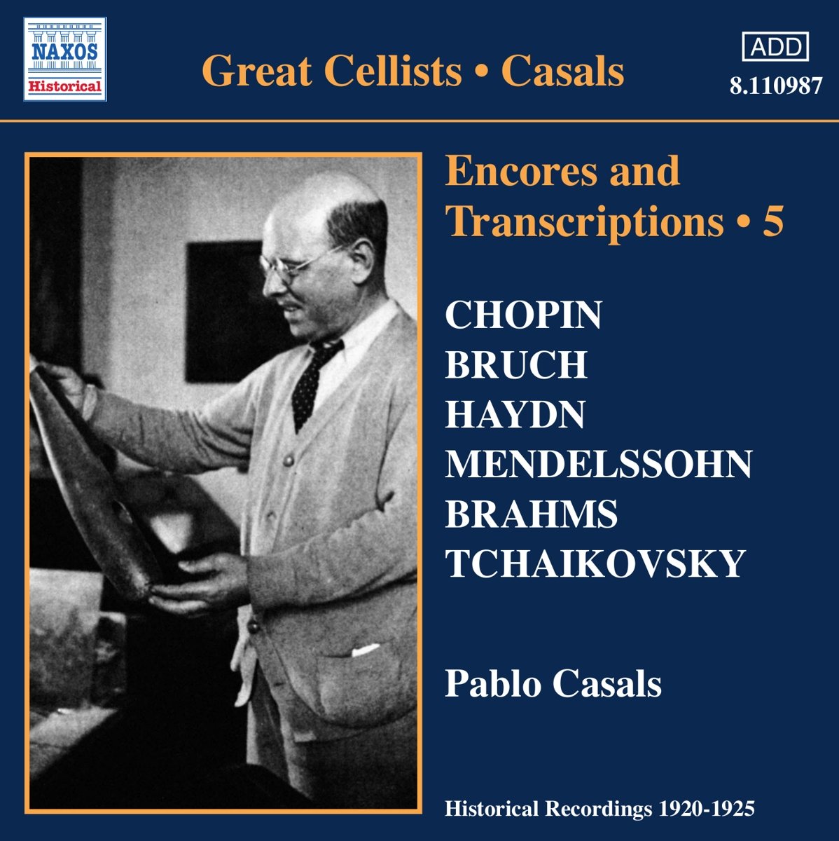 CASALS, Pablo: Encores and Transcriptions, Vol. 5: Complete Acoustic Recordings, Part 3