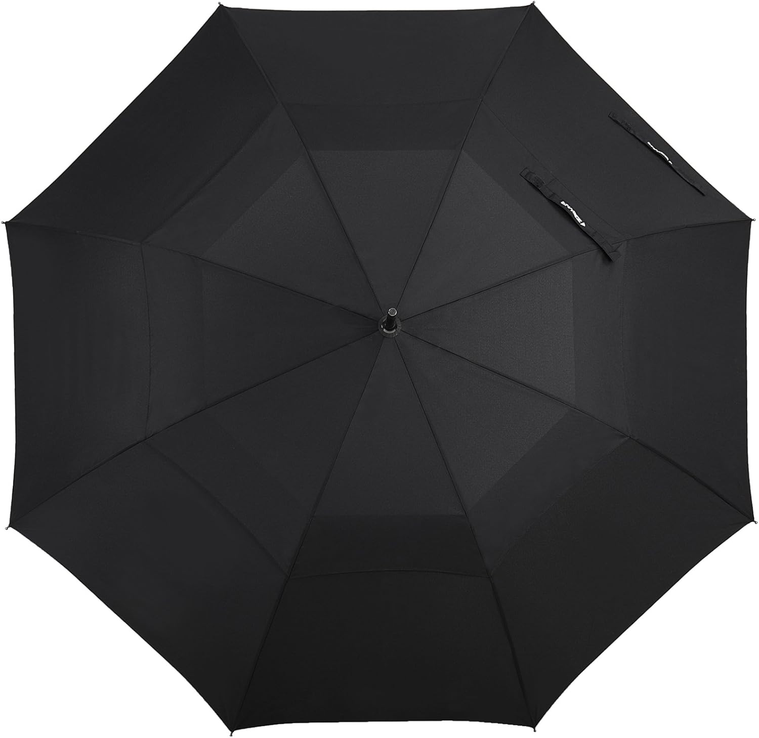 ZEKAR 62-inch Wooden J Handle Golf Umbrella, Classic Double Canopy Windproof Large Auto Open Rain Stick Umbrellas (60inch-black)
