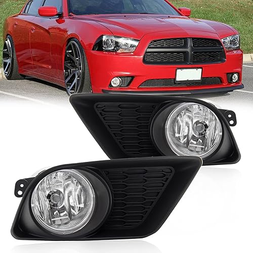 Kit de montaje de luces antiniebla de conducción para Dodge Charger 2011-2014 Reemplazo de luz antiniebla con H8 12V 35W bombillas halógenas