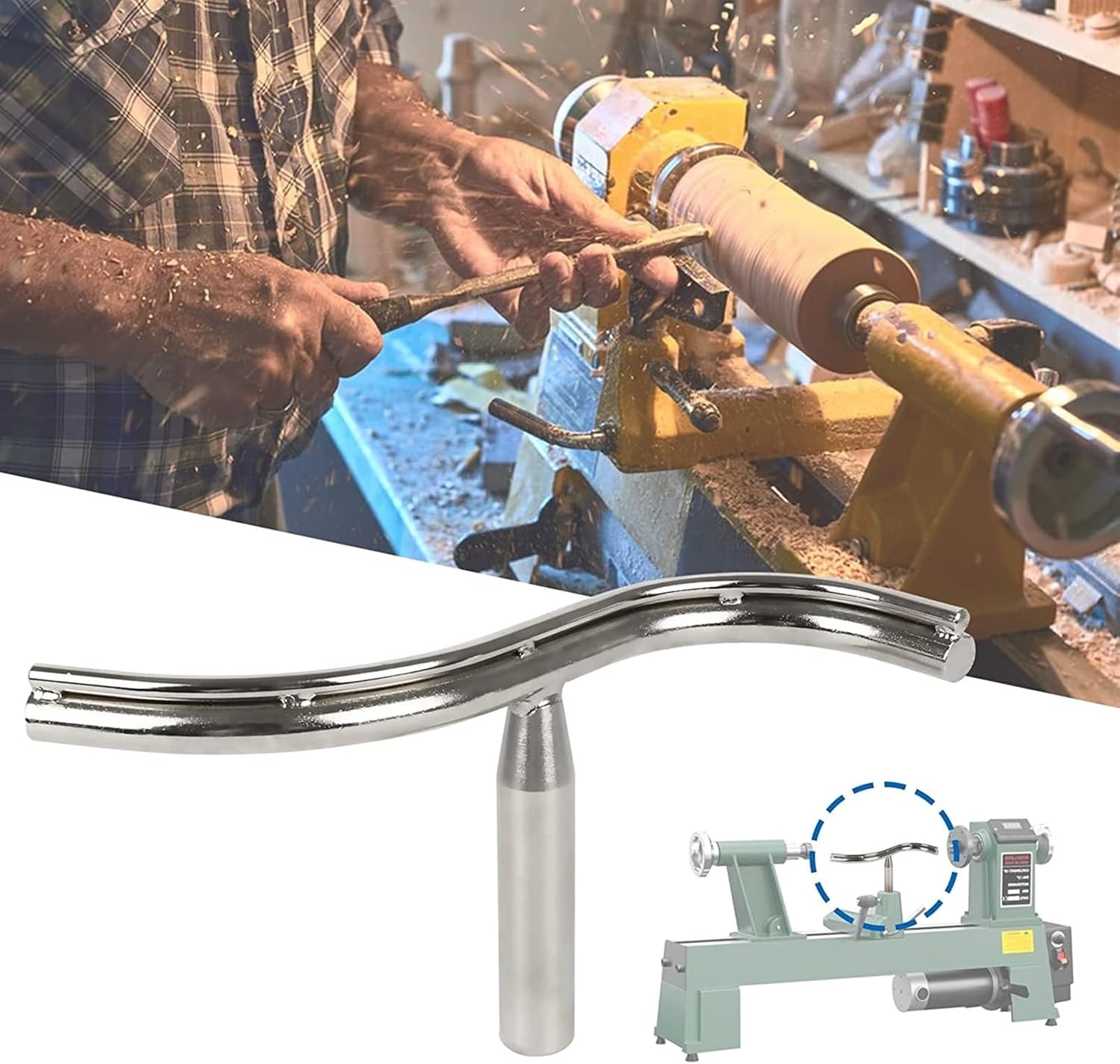 Woodturning Lathe Tool Rest, Curved Lathe Tool Rest, Wood Lathe Special Shaped Bowl Turner Lathe Turning Tool Rest, Suitable For Woodworking Lathe DIY Wooden Turning Tool Special-shaped Tool Holder,