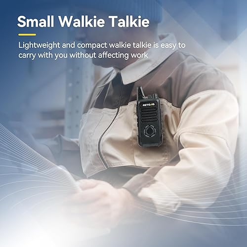 Miniatura 4 de Retevis RT22S Walkie Talkies para adultos, radios FRS portátiles bidireccionales (paquete de 10) con cargador de 10 vías, radio de mano de 2 vías