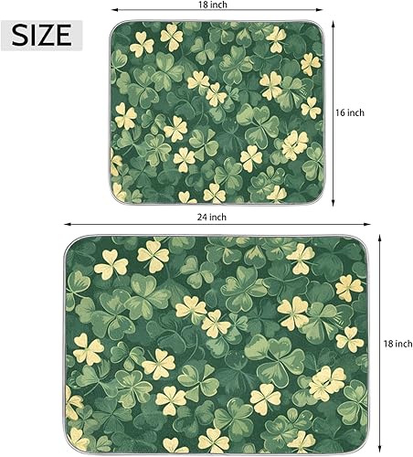 Miniatura 9 de Tapete de secado de platos de paisaje navideño con árbol de Navidad y muñeco de nieve para cocina, tapete de café, absorbente de agua, resistente al