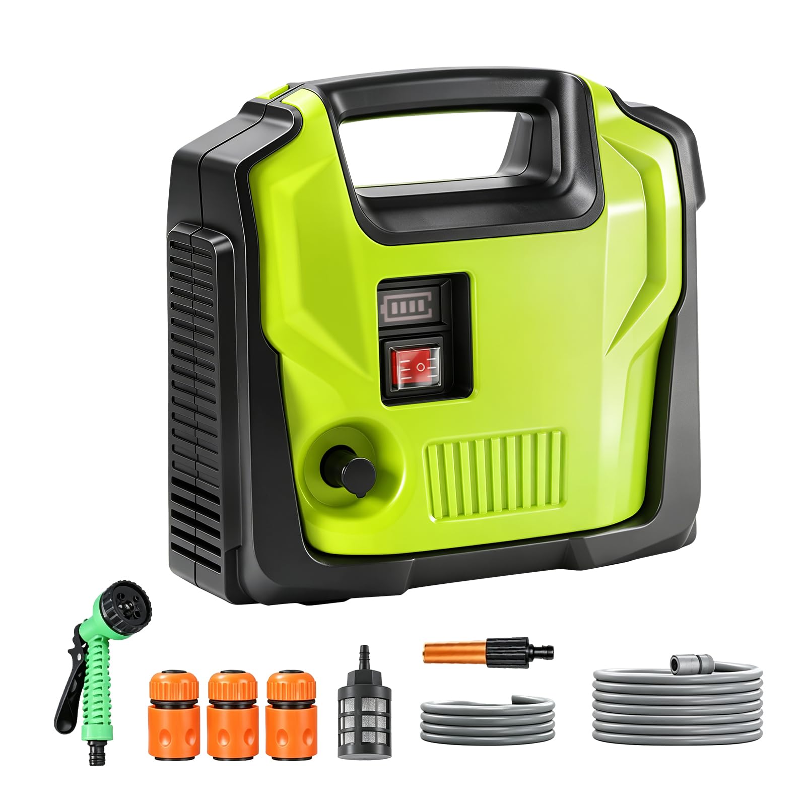 Bomba de agua con batería compatible con Makita 18 V, bomba eléctrica de jardín inalámbrica portátil con indicador de potencia, bomba eléctrica autocebante para casa, piscina, autocaravana, jardín