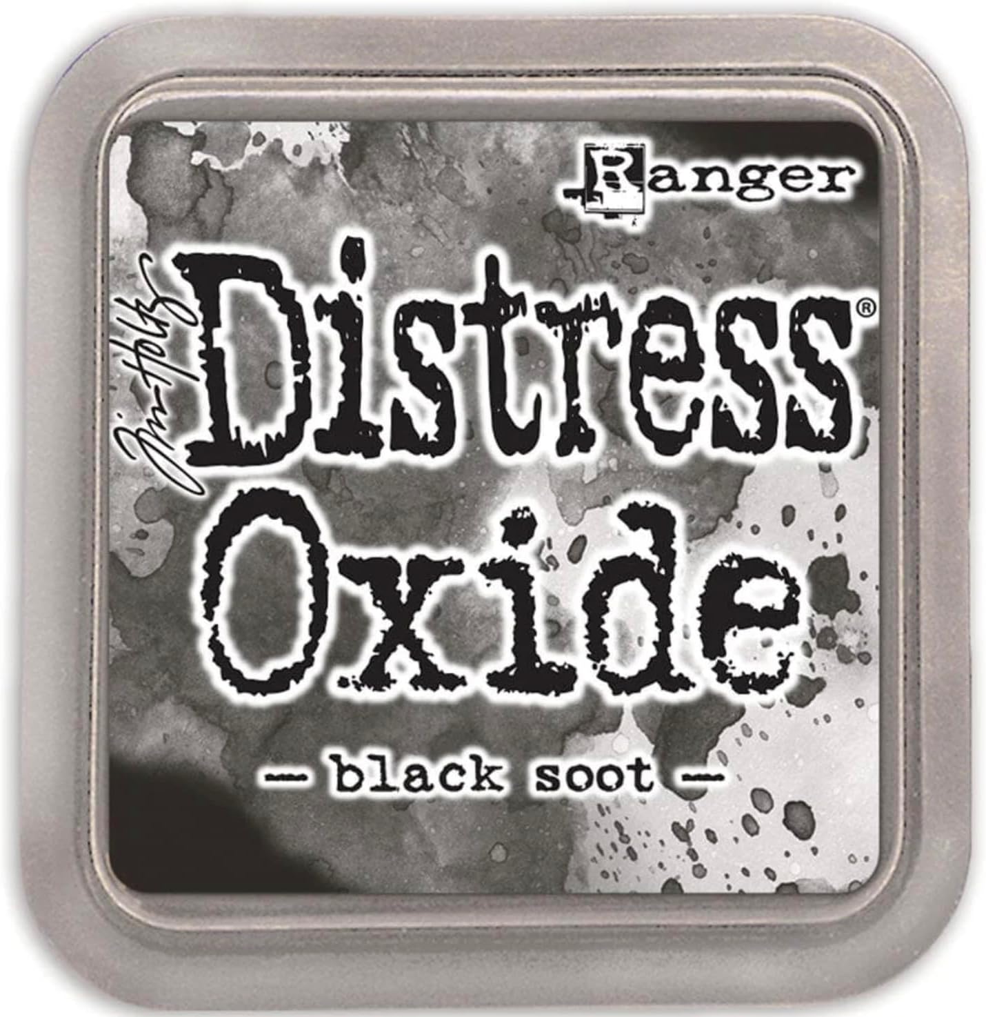Tim Holtz Ranger Distress Oxide Ink Pads - 3"x3" with Reinkers - Black Soot, Walnut Stain, Vintage Photo, Antique Linen & 2 Carnora Ink-Blenders