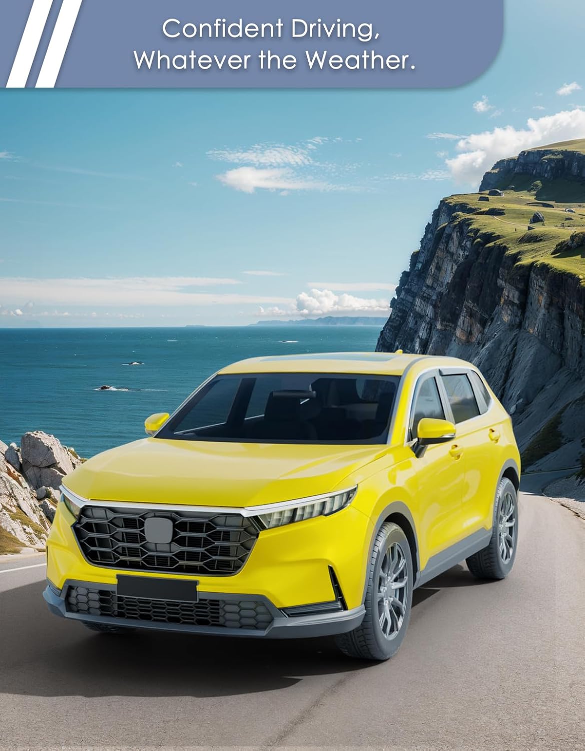 in-Channel Window Rain Guard for Fit for Honda CRV 2023-2026 CR-V Rain Guards Side Window Visors Low Profile Vent Visor Window Deflectors Vent Shades Car Accessories 2023-2026 Honda CR-V