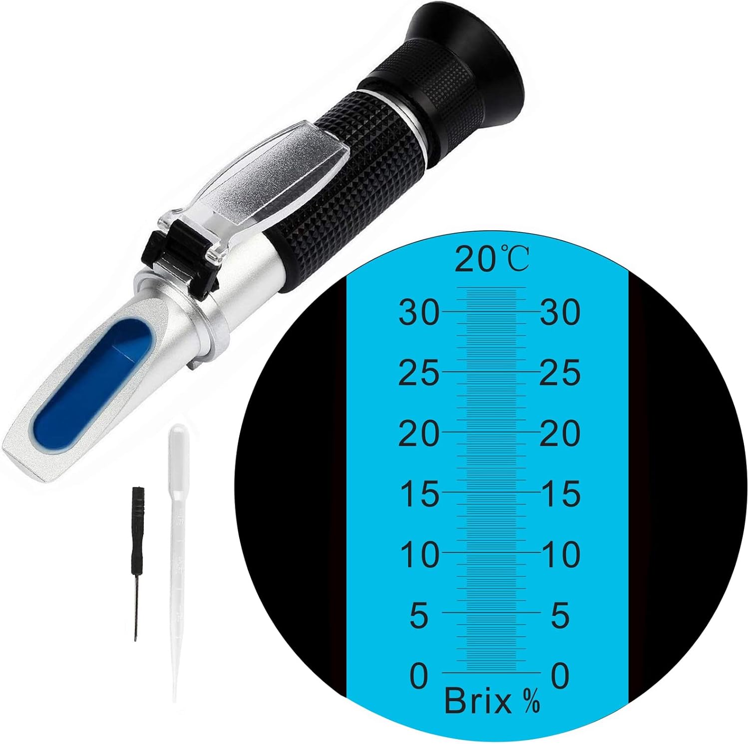 Brix Refractometer 032 Portable Brix Meter Tester for Measuring Sugar