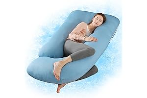 Full Body Cooling Pregnancy Pillow for Side and Back Sleepers