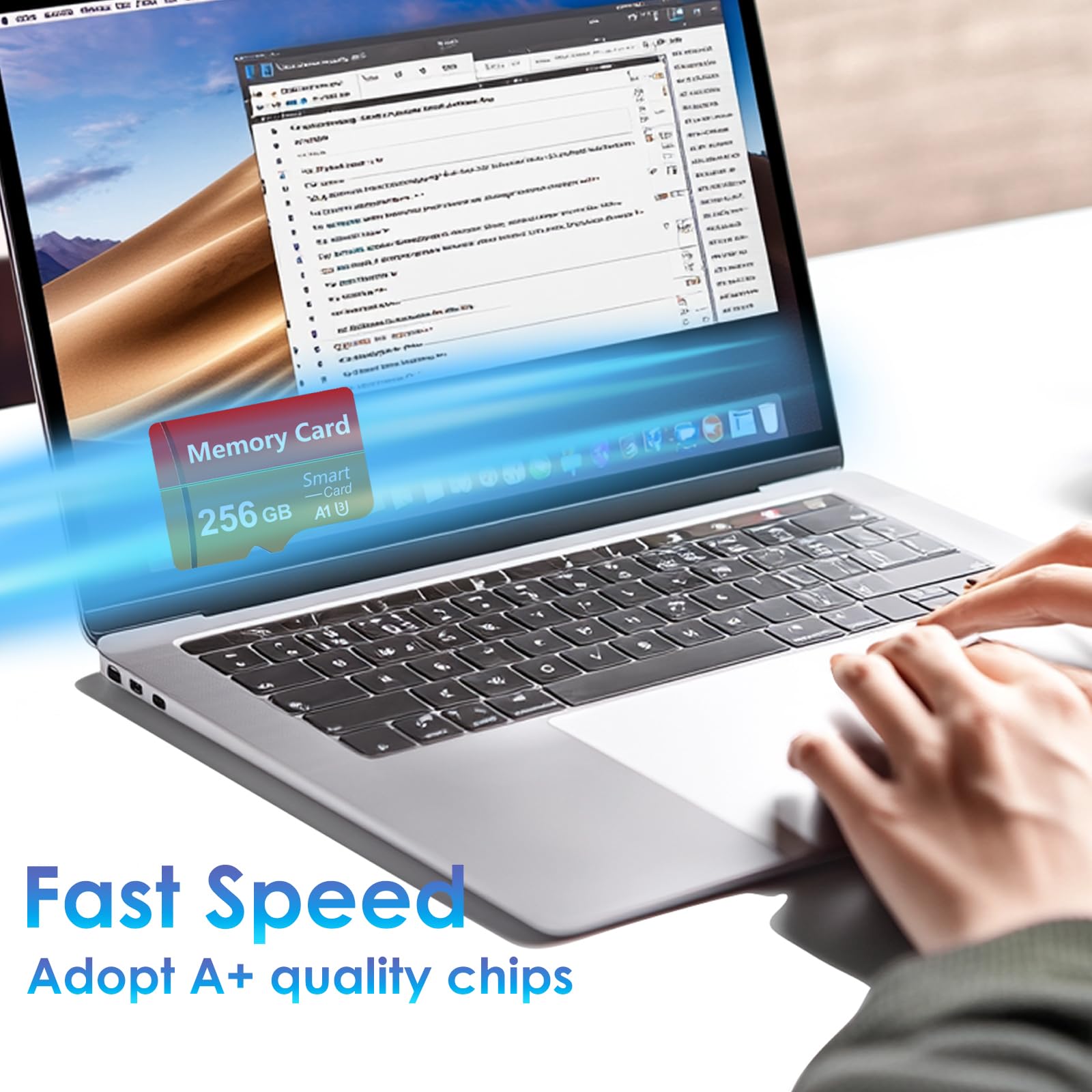 2Pack Memory Card 256GB with Adapter, High Speed SD Card,Memory card Full HD,TF Card For smartphones, Tablets,Digital Camera Tablet and Drone (2Pack-256GB) - 5