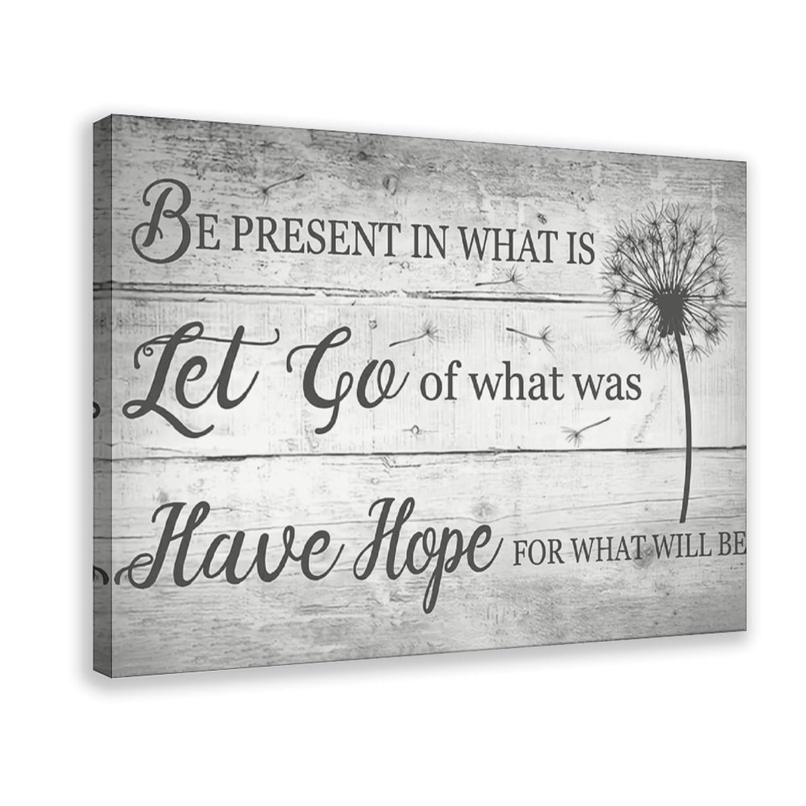DFHJL Uplifting Quote And Dandelion Seed Poster Canvas Poster for Dorm Room Decor Gift