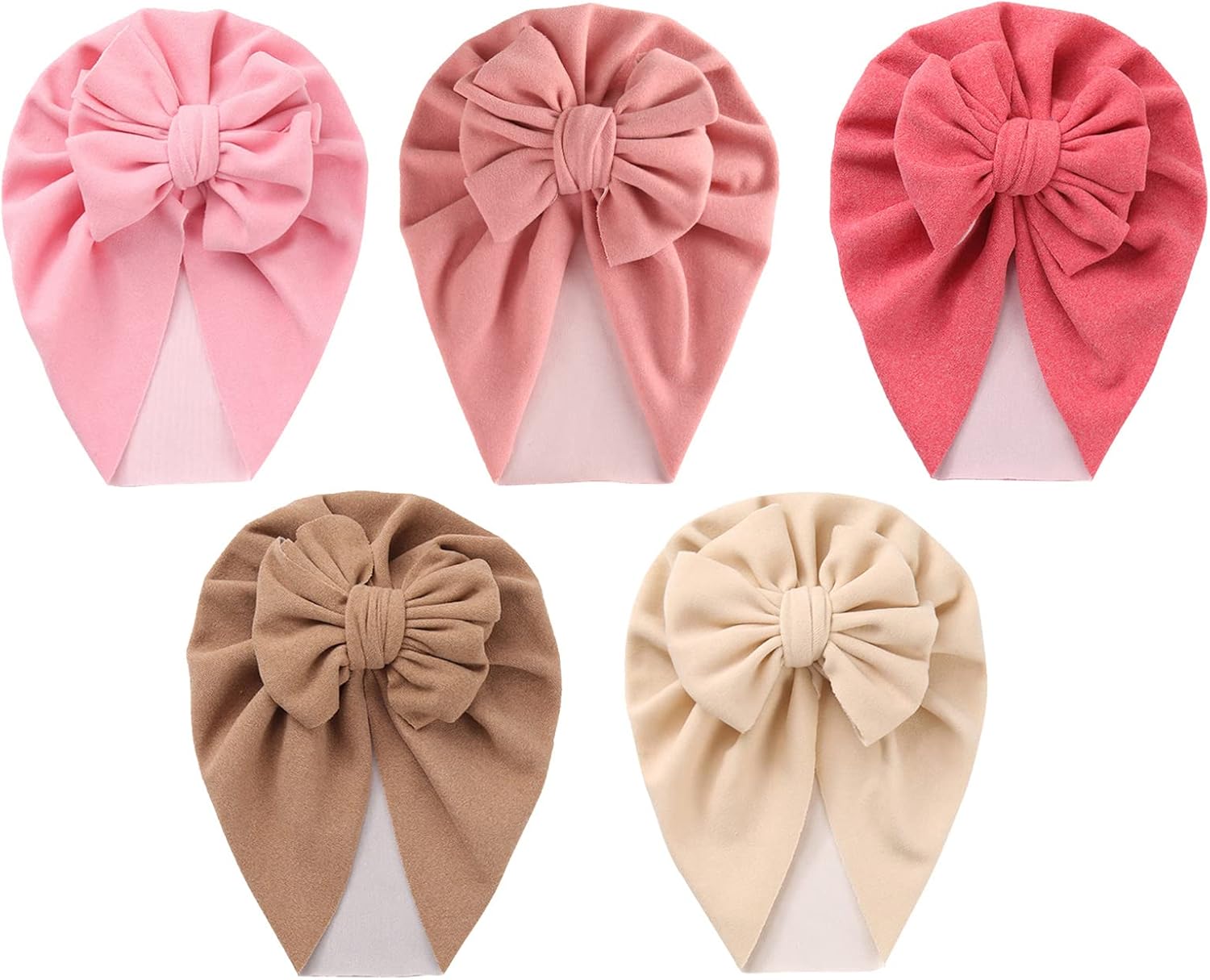 Newborn Hospital Hat Mittens Baby Beanies with Bow Knot Infant Caps Soft Cute Toddler Headwrap for Boys Girls